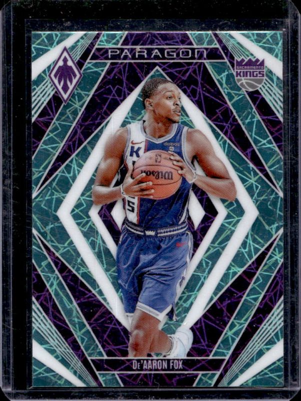 De'Aaron Fox 2023 Phoenix #19 Paragon - Teal Lazer Price Guide