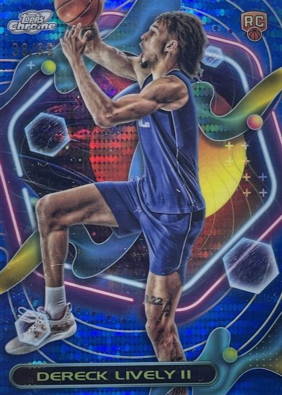 Dereck Lively II 2023 Topps Chrome Cosmic #161 Blue Moon Refractor /99 Rookie RAW