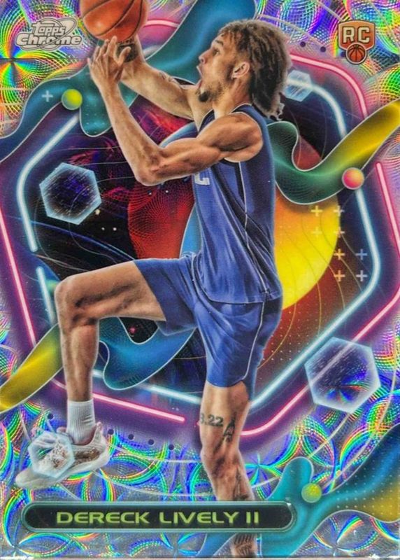 Dereck Lively II 2023 Topps Chrome Cosmic #161 Nucleus Refractor Rookie RAW