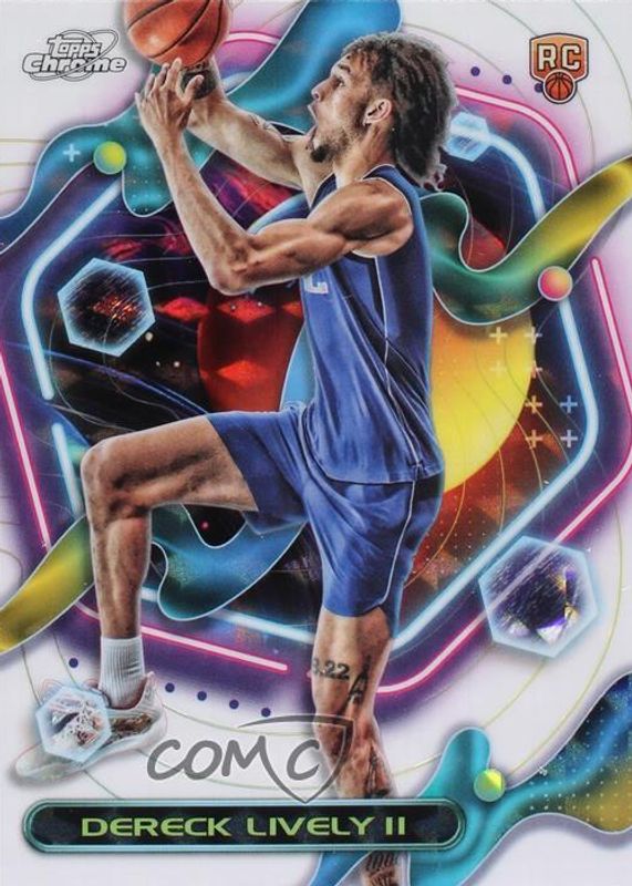 Dereck Lively II 2023 Topps Chrome Cosmic #161 White Hole Refractor Rookie RAW