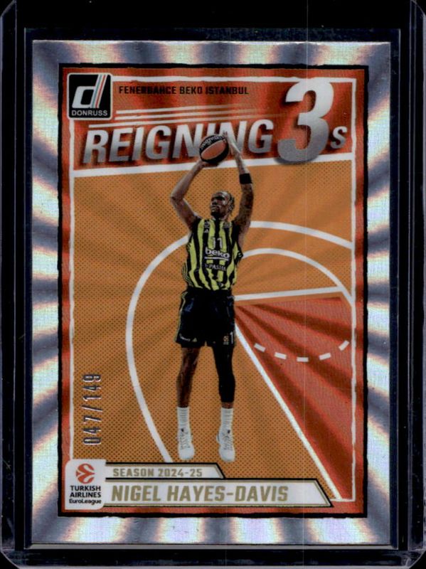 2024 Donruss EuroLeague #1 Reigning 3s - Laser /149
