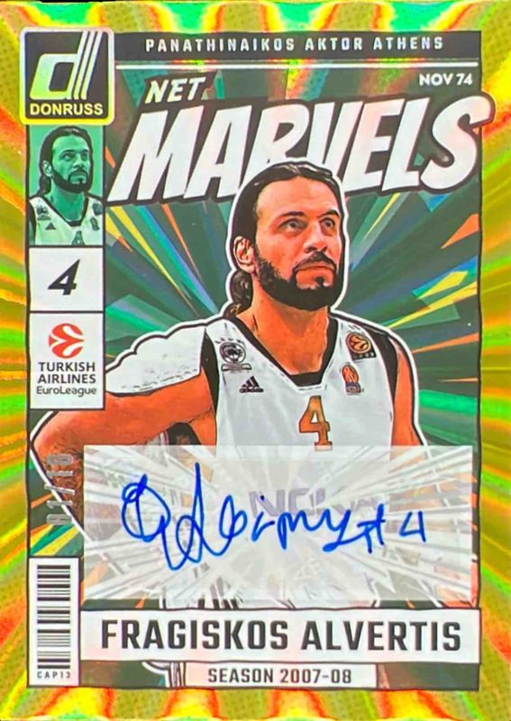 2024 Donruss EuroLeague #NMS-ALV Net Marvels Signatures - Holo Gold Laser /10