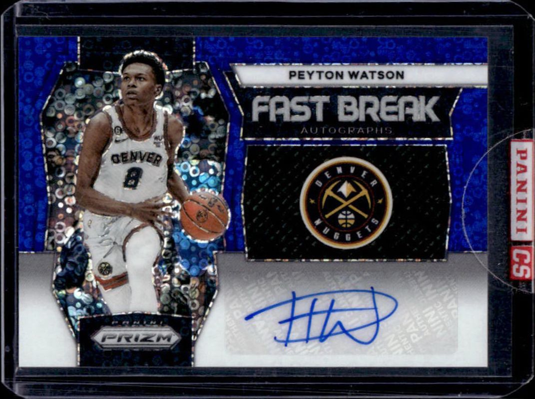 2023 Prizm #TBD Fast Break Autographs - Blue Disco /49
