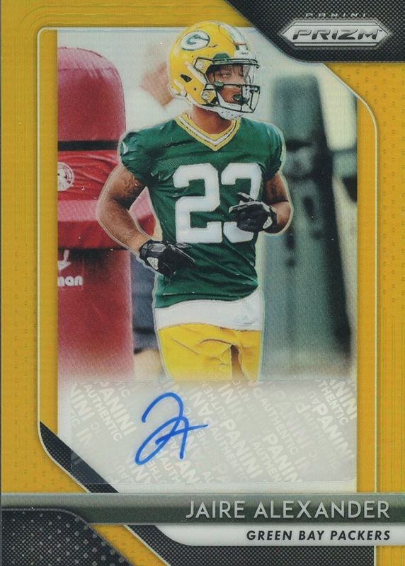 Jaire Alexander 2018 Prizm #RA-JAI Rookie Autographs - Gold (/10) RAW