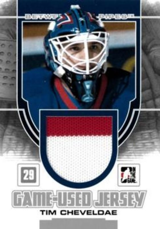 2013 In The Game Between the Pipes #GUM-49 Game Used Jersey Silver