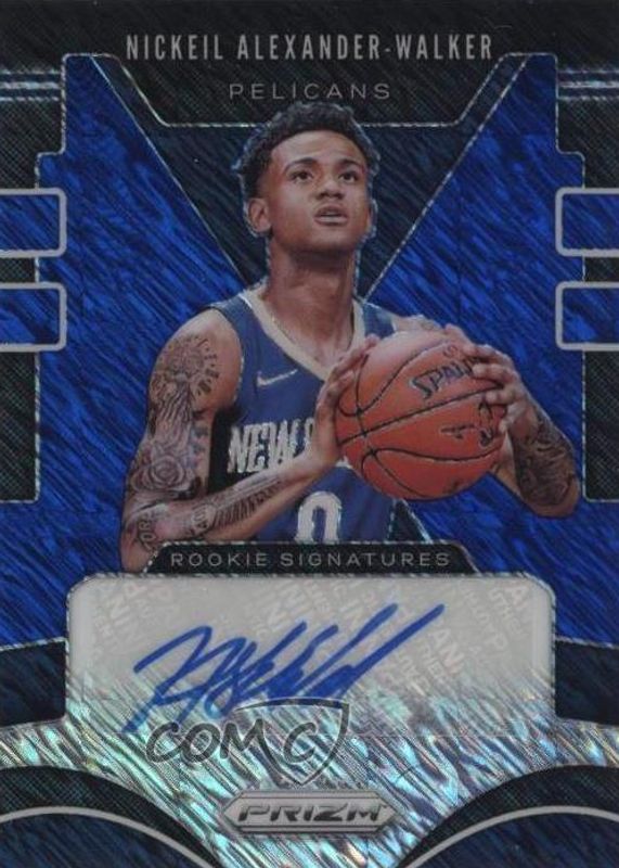 Nickeil Alexander-Walker 2019 Prizm #RS-NAW Rookie Signatures - FOTL Blue Shimmer PSA 10