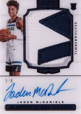 2020 National Treasures #143 Rookie Patch Auto - Purple FOTL /8