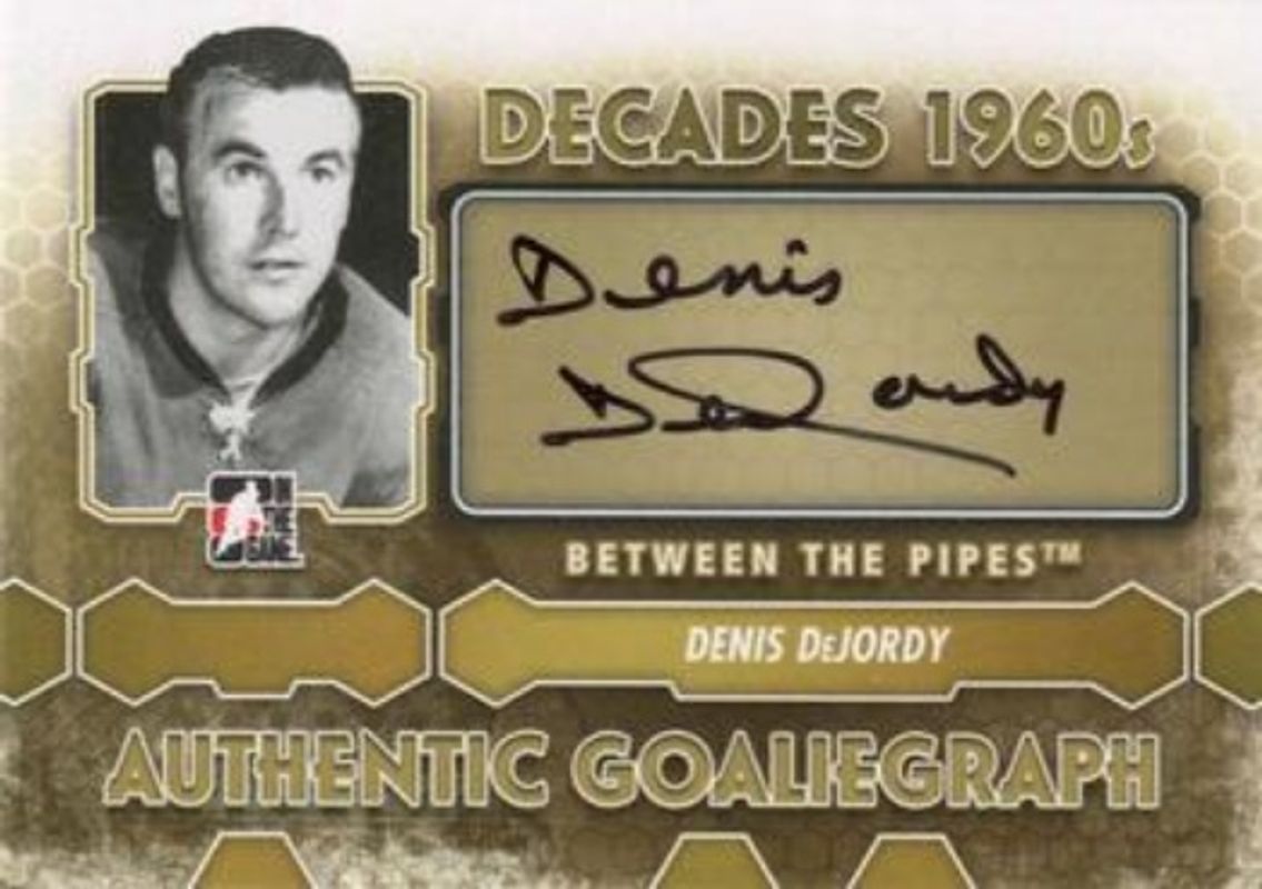 2012 In The Game Between The Pipes #A-DD Authentic Goaliegraphs