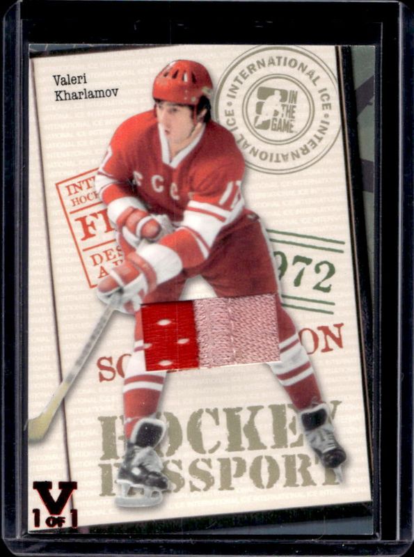 2006 In The Game Used International Ice #HP-03 Hockey Passport - Gold