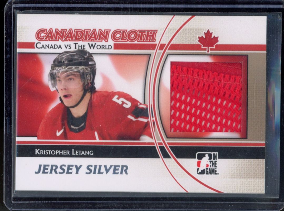 2011 In The Game Canada vs the World #CCM-14 Canadian Cloth Jersey Silver