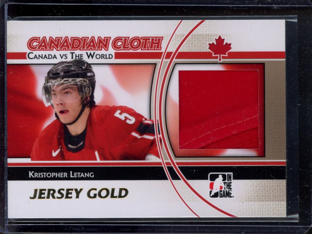 2011 In The Game Canada vs the World #CCM-14 Canadian Cloth Jersey - Gold /1