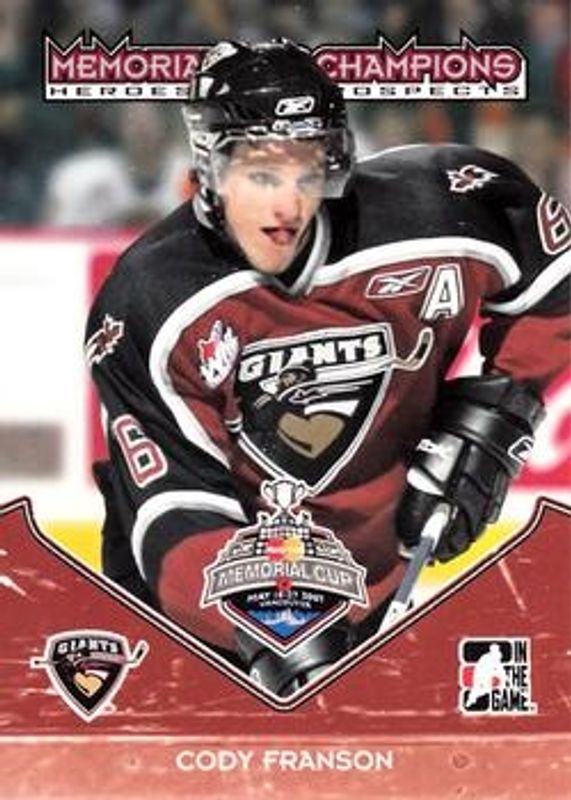 2007 In The Game Heroes & Prospects #MC-06 Memorial Cup Champions