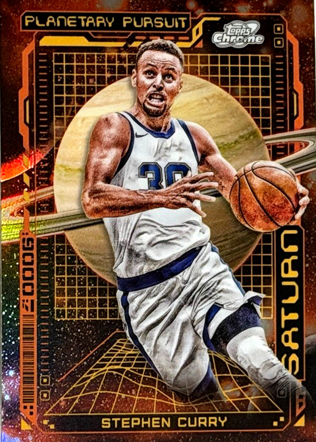 Stephen Curry 2023 Topps Chrome Cosmic #PPSA-2 Planetary Pursuit 