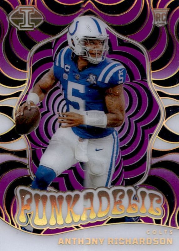 Anthony Richardson 2023 Illusions #11 Funkadelic - Purple /1 Rookie RAW