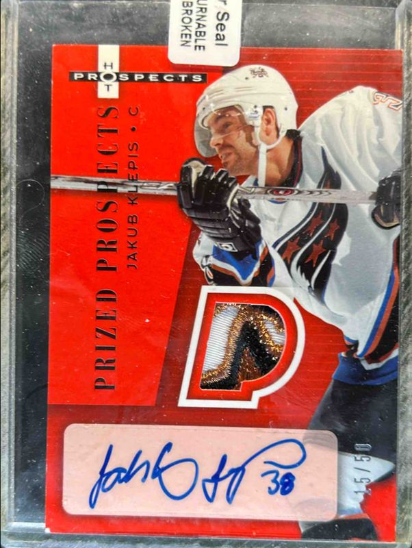 2005 Fleer Hot Prospects #272 Prized Prospects Patch Autographs - Red Hot /50