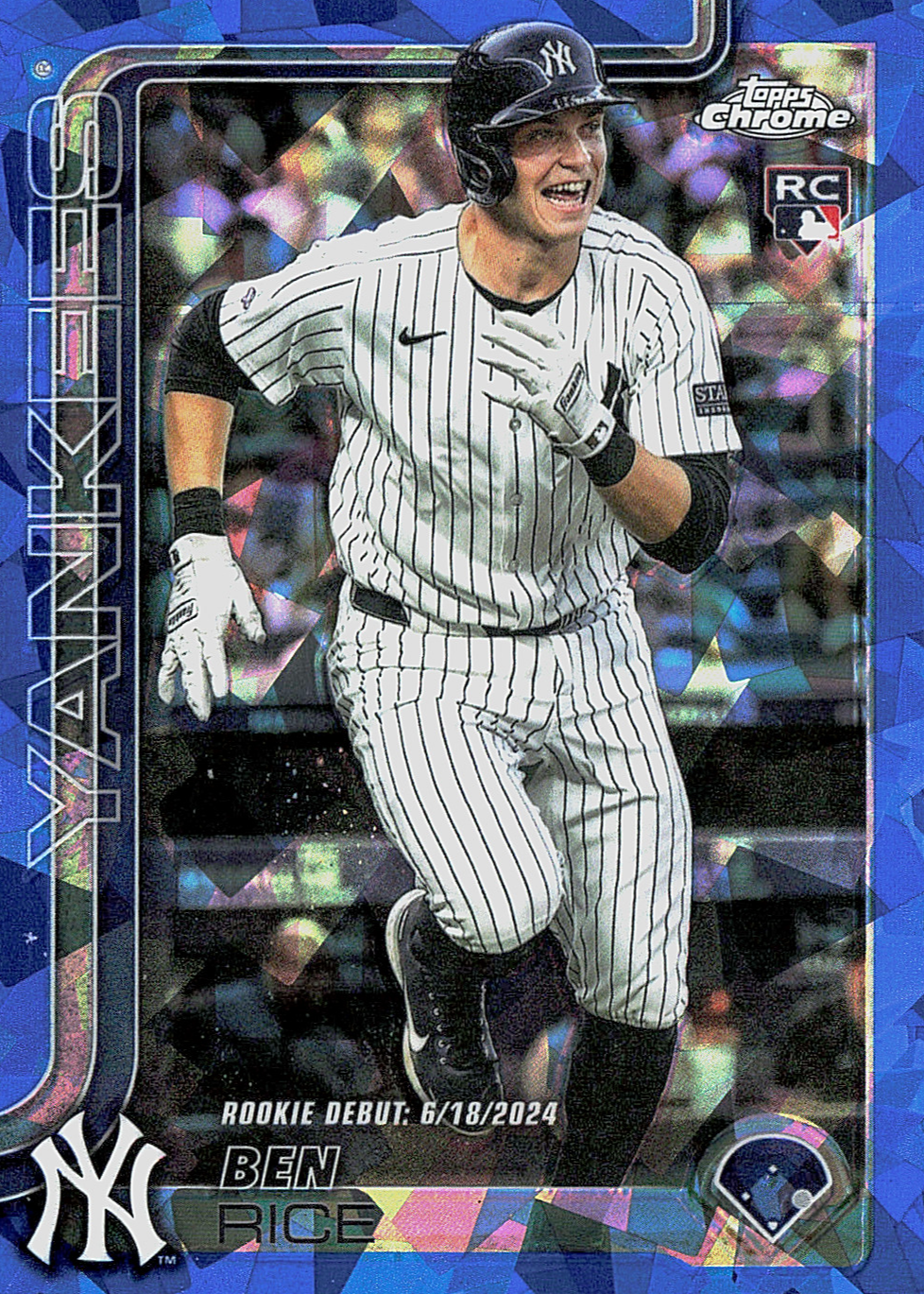 Ben Rice 2025 Topps Chrome Update Sapphire Edition #USC138 Rookie Debut ...