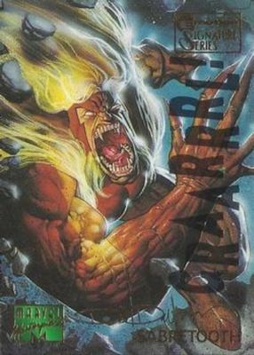 1995 Fleer Marvel Masterpieces #85 E Motion Signatures Series