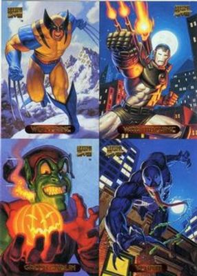1994 Fleer Marvel Masterpieces Hildebrandt Brothers 4 Card Panel Promos