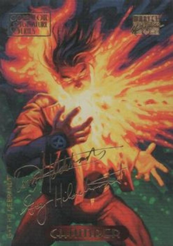1994 Fleer Marvel Masterpieces Hildebrandt Brothers #23 Gold Foil Signatures