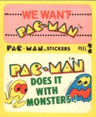 1980 Fleer Pac-Man Stickers & Rub-Offs #50a Base