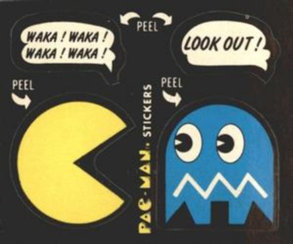 1980 Fleer Pac-Man Stickers & Rub-Offs #44a Base