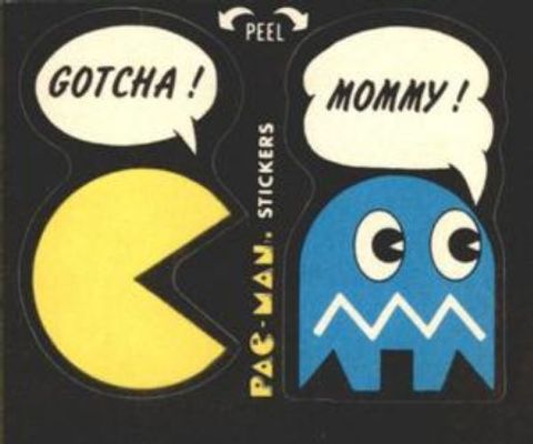 1980 Fleer Pac-Man Stickers & Rub-Offs #29a Base