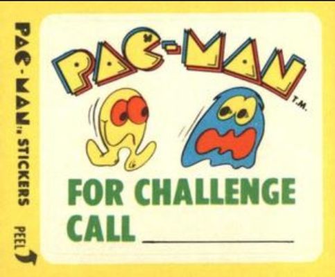 1980 Fleer Pac-Man Stickers & Rub-Offs #14a Base