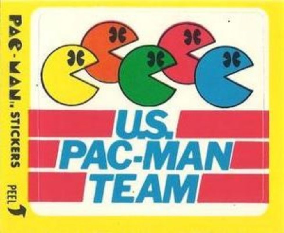 1980 Fleer Pac-Man Stickers & Rub-Offs #4c Base