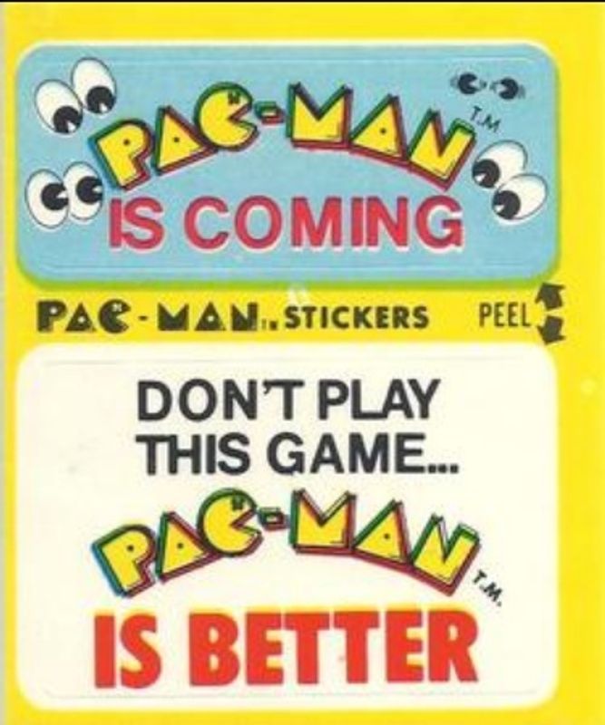 1980 Fleer Pac-Man Stickers & Rub-Offs #41c Base