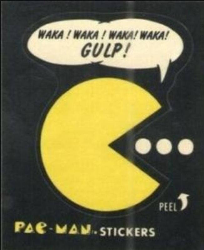 1980 Fleer Pac-Man Stickers & Rub-Offs #9a Base