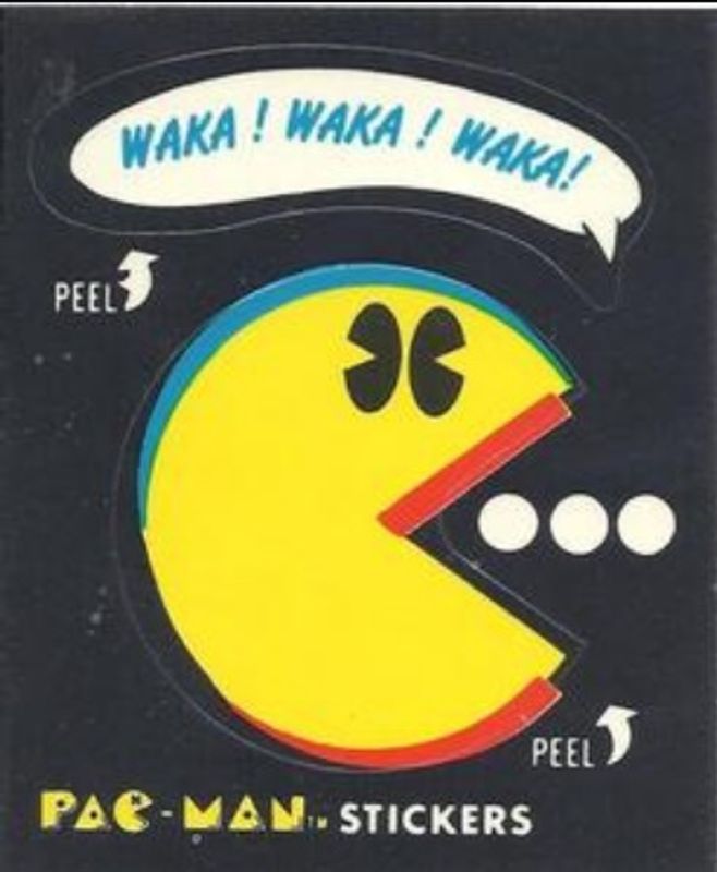 1980 Fleer Pac-Man Stickers & Rub-Offs #1c Base