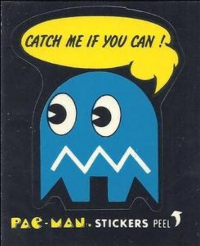 1980 Fleer Pac-Man Stickers & Rub-Offs #34a Base
