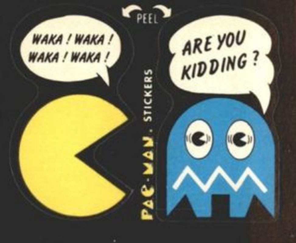 1980 Fleer Pac-Man Stickers & Rub-Offs #42a Base