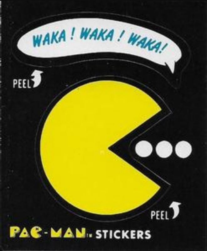 1980 Fleer Pac-Man Stickers & Rub-Offs #1a Base
