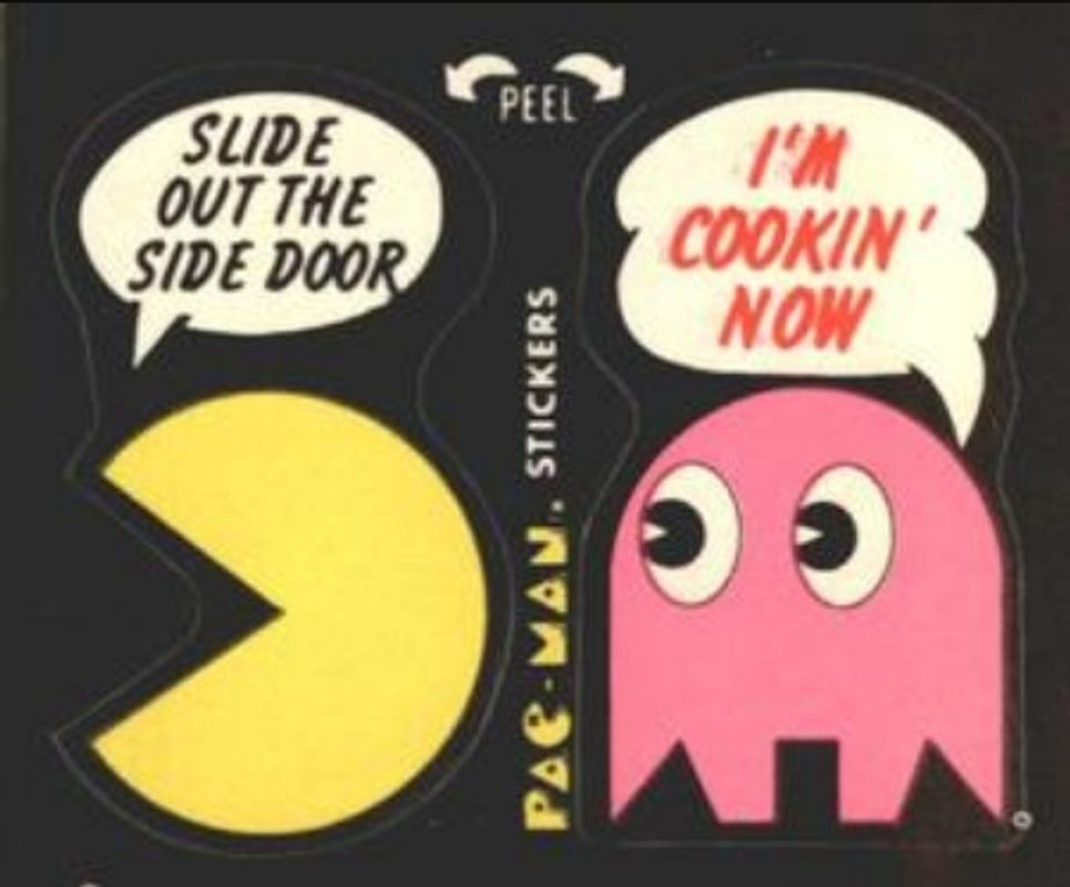 1980 Fleer Pac-Man Stickers & Rub-Offs #11a Base