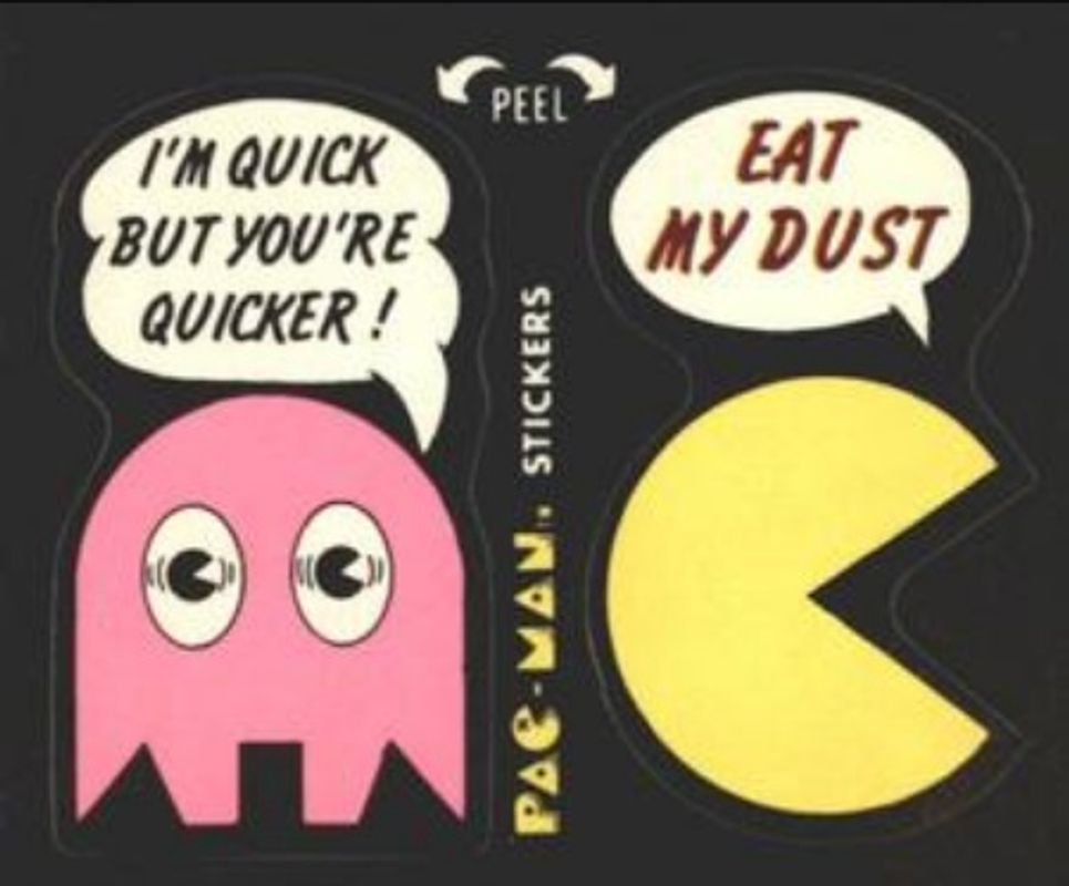 1980 Fleer Pac-Man Stickers & Rub-Offs #18a Base