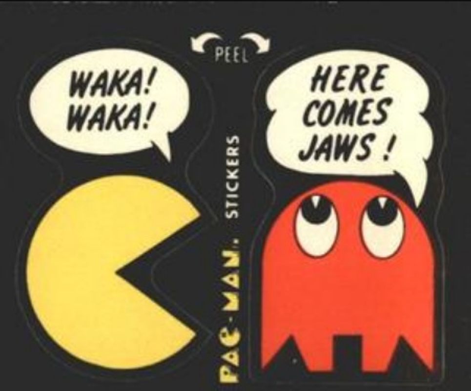 1980 Fleer Pac-Man Stickers & Rub-Offs #10a Base