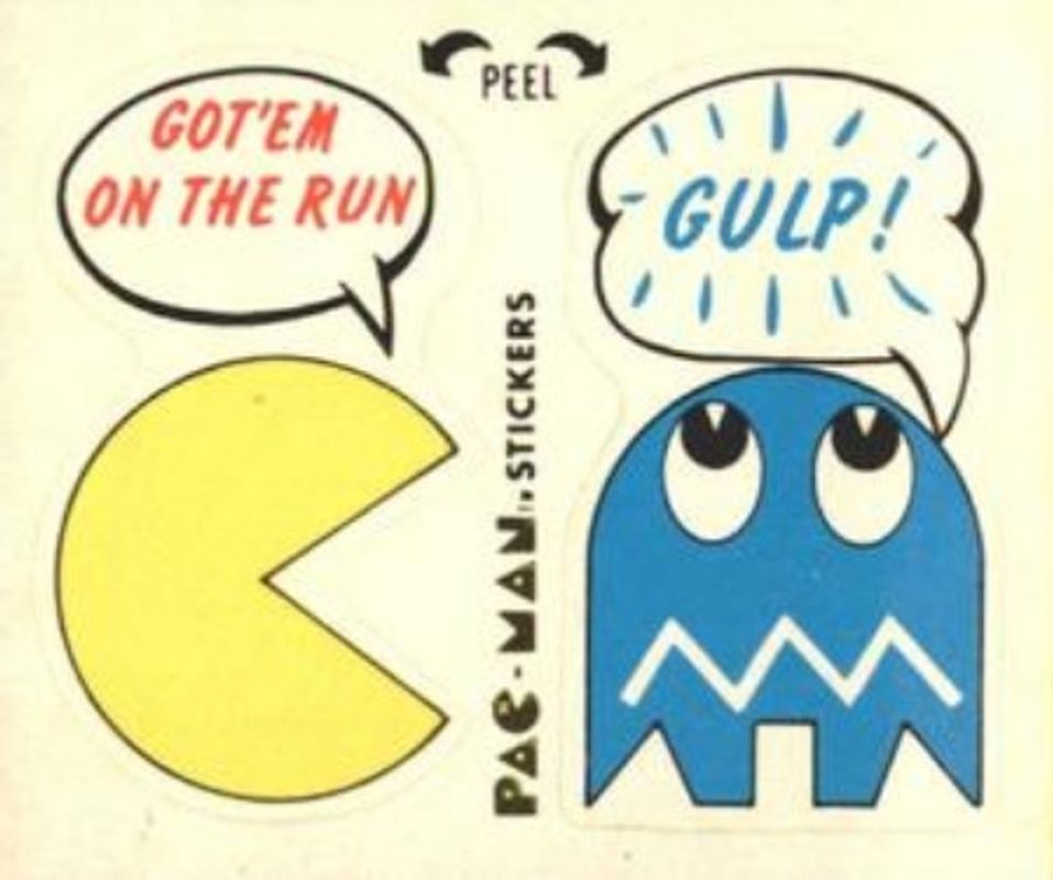 1980 Fleer Pac-Man Stickers & Rub-Offs #40a Base