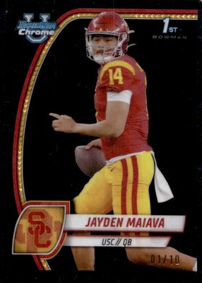 2024 Bowman Chrome University Sapphire Edition #195 Black /10 (1st)