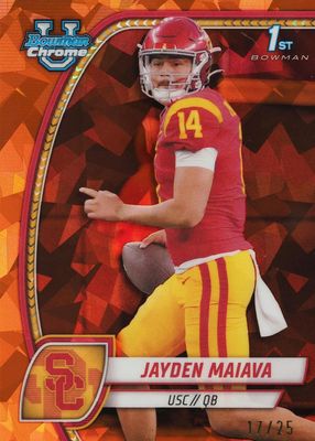 2024 Bowman Chrome University Sapphire Edition #195 Orange /25 (1st)