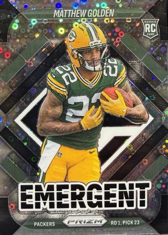 Matthew Golden 2025 Prizm #15 Emergent - No Huddle Price Guide