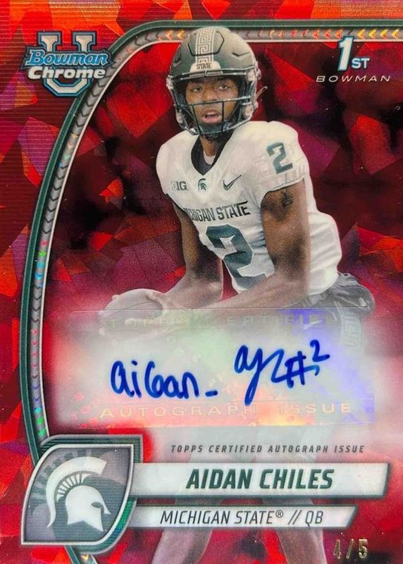 2024 Bowman Chrome University Sapphire Edition #PA-ACH Prospect Auto - Red /5 (1st)