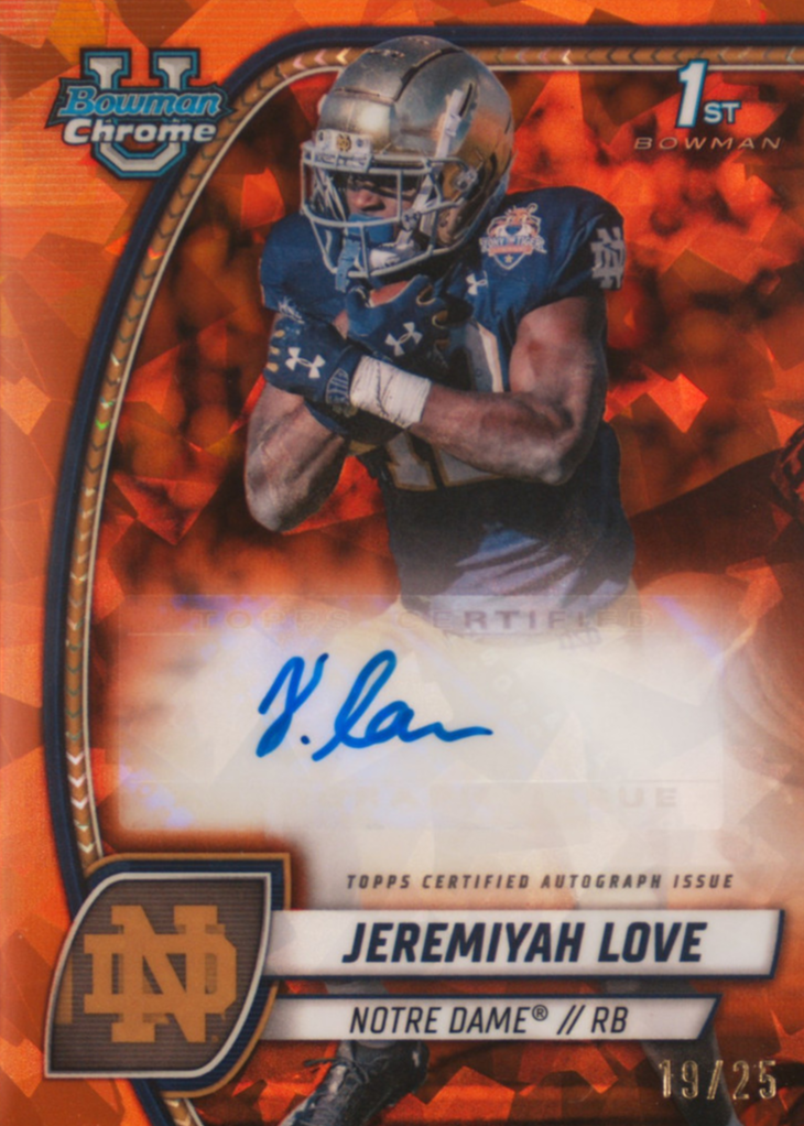 Jeremiyah Love 2024 Bowman Chrome University Sapphire Edition #PA