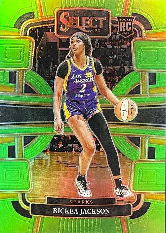 Rickea Jackson 2024 Select WNBA #58 Concourse Neon Green /75 Rookie PSA 10