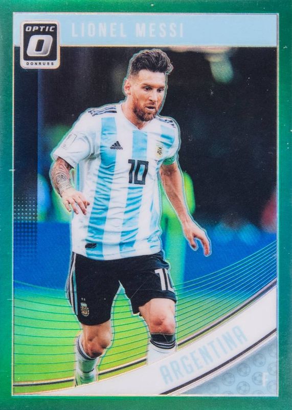 Lionel Messi 2018 Donruss #88 Optic - Green /5 (National) RAW
