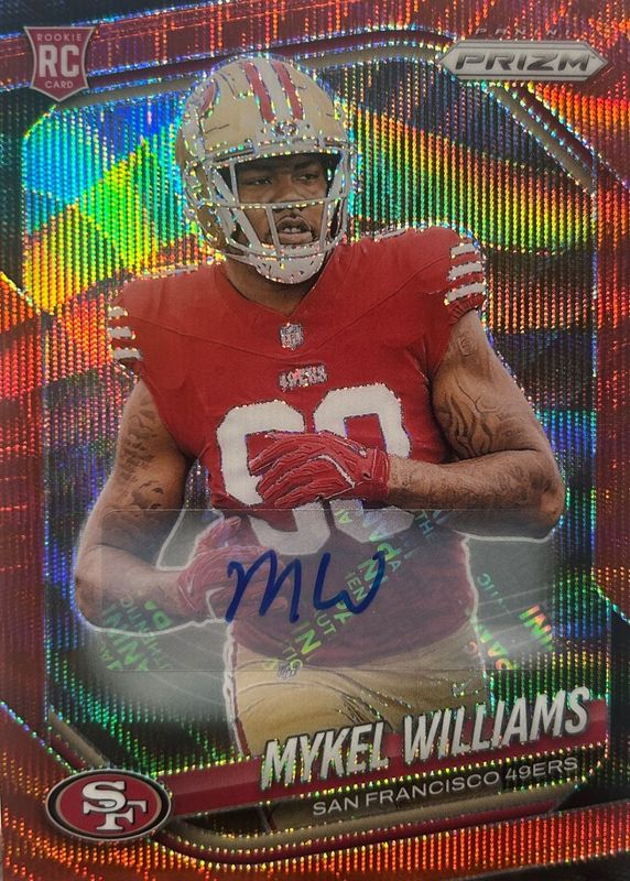 2025 Prizm #304 Rookie Autographs - Red Wave /149