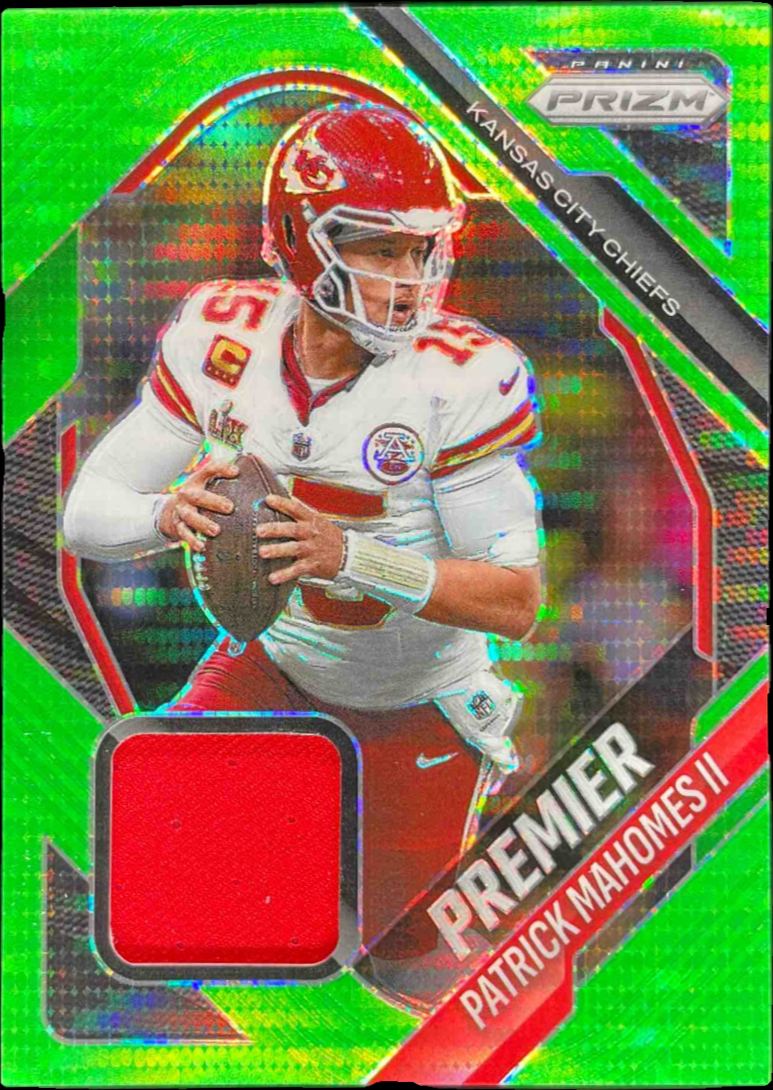 Patrick Mahomes II 2025 Prizm #24 Premier Jerseys - Neon Green