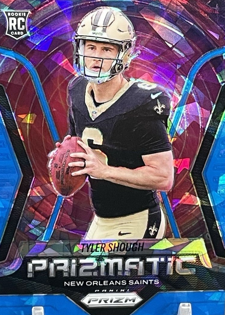 Tyler Shough 2025 Prizm #16 Prizmatic - Blue Ice /99 Price Guide