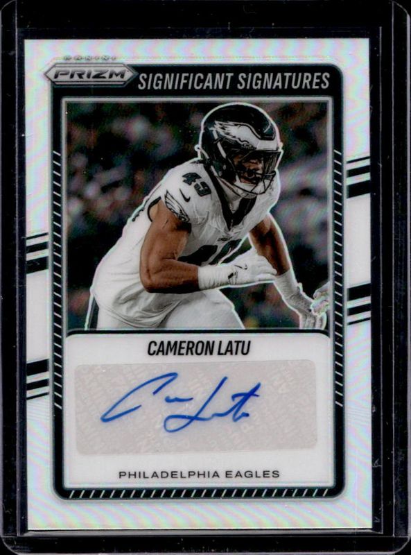 Cameron Latu 2025 Prizm #SSI-CLU Significant Signatures Price
