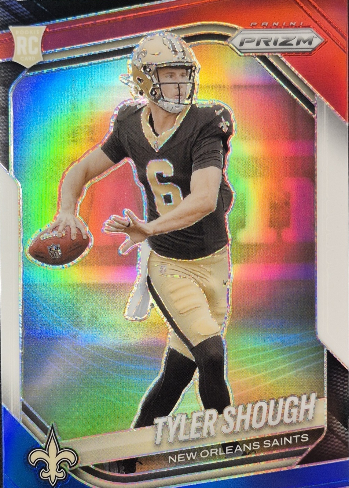 Tyler Shough 2025 Prizm #327 Red White Blue Price Guide - Sports